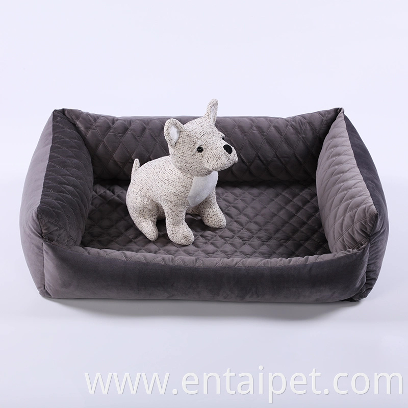 Pet Product Durable Faux Fur Pet Square Dog Beds